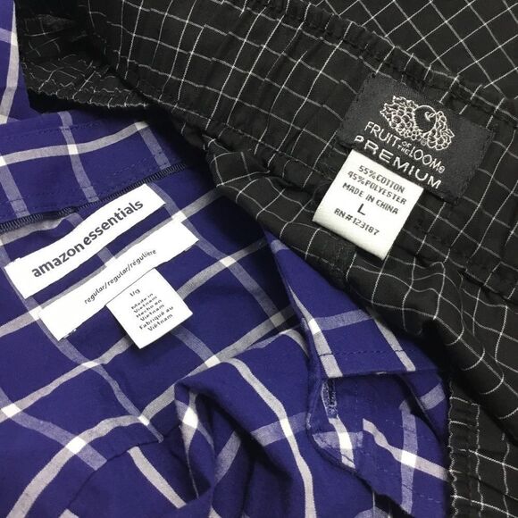 Fruit of the Loom Pajama Pants + Button Down (E3) - Picture 4 of 4